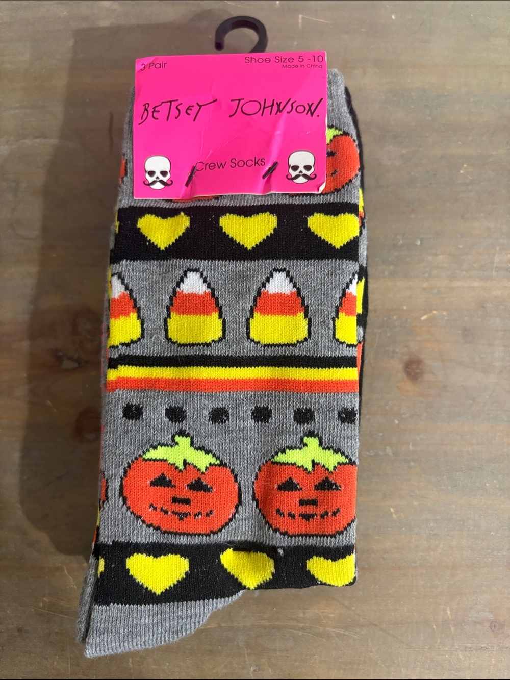 NWT Betsey Johnson Women’s Halloween Crew Socks 3 Pair